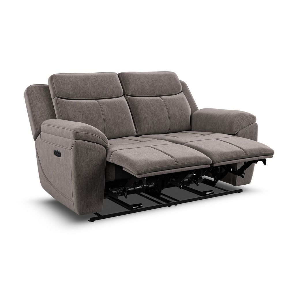 Hadley 2 Seater Electric Recliner Sofa with Power Headrests  in Amigo Cocoa Fabric 5