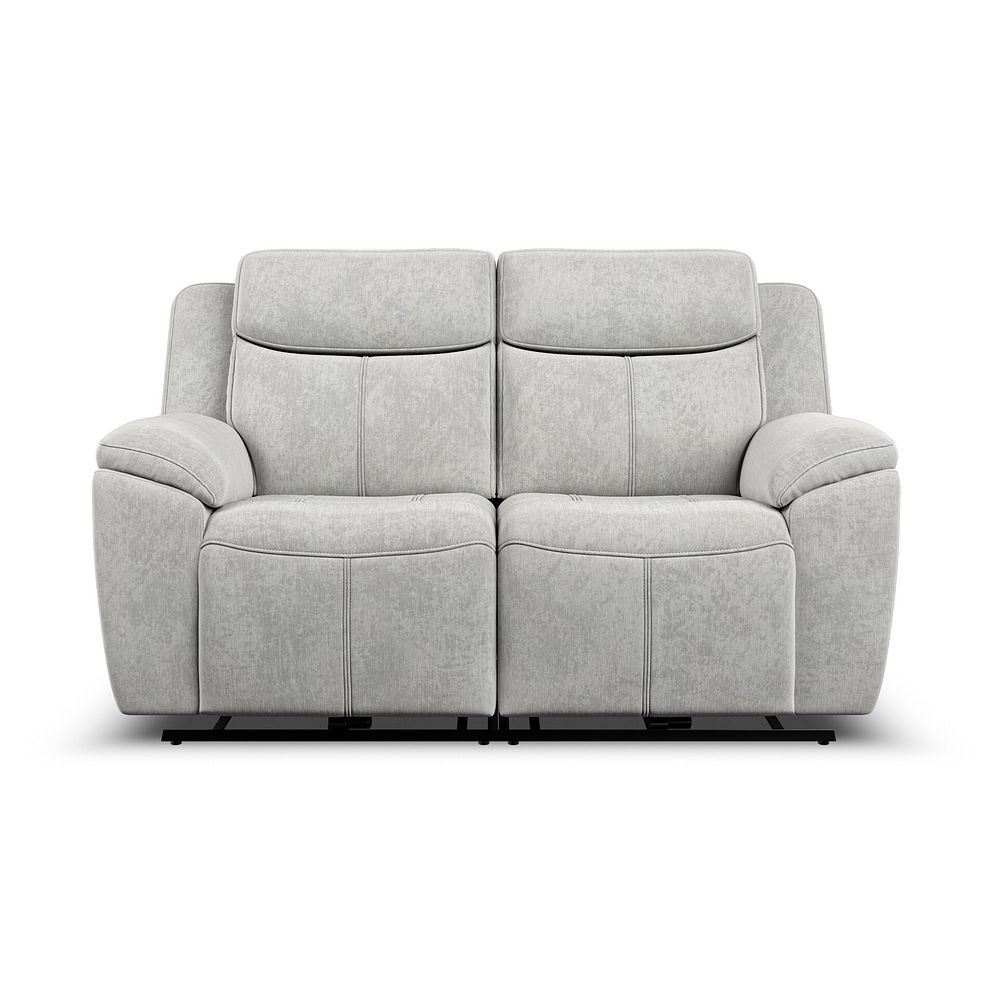 Hadley 2 Seater Electric Recliner Sofa with Power Headrests  in Amigo Dove Fabric 6