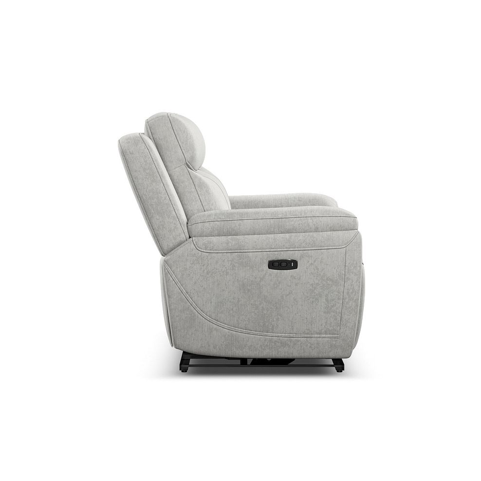 Hadley 2 Seater Electric Recliner Sofa with Power Headrests  in Amigo Dove Fabric 7