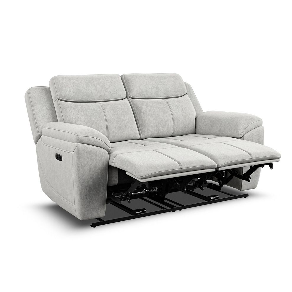 Hadley 2 Seater Electric Recliner Sofa with Power Headrests  in Amigo Dove Fabric 5