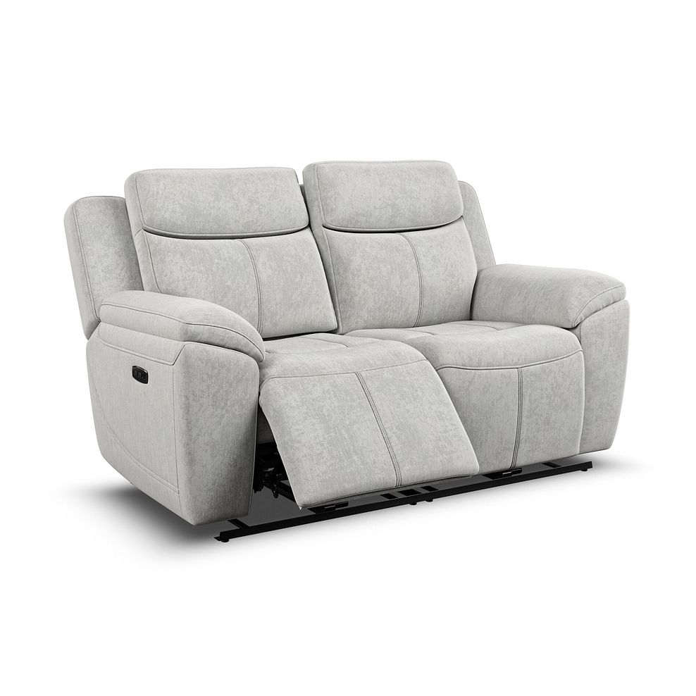 Hadley 2 Seater Electric Recliner Sofa with Power Headrests  in Amigo Dove Fabric 3