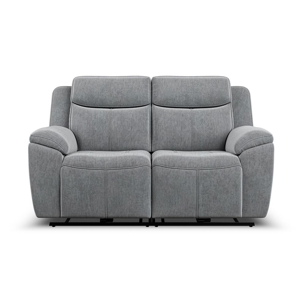 Hadley 2 Seater Electric Recliner Sofa with Power Headrests  in Amigo Granite Fabric 6