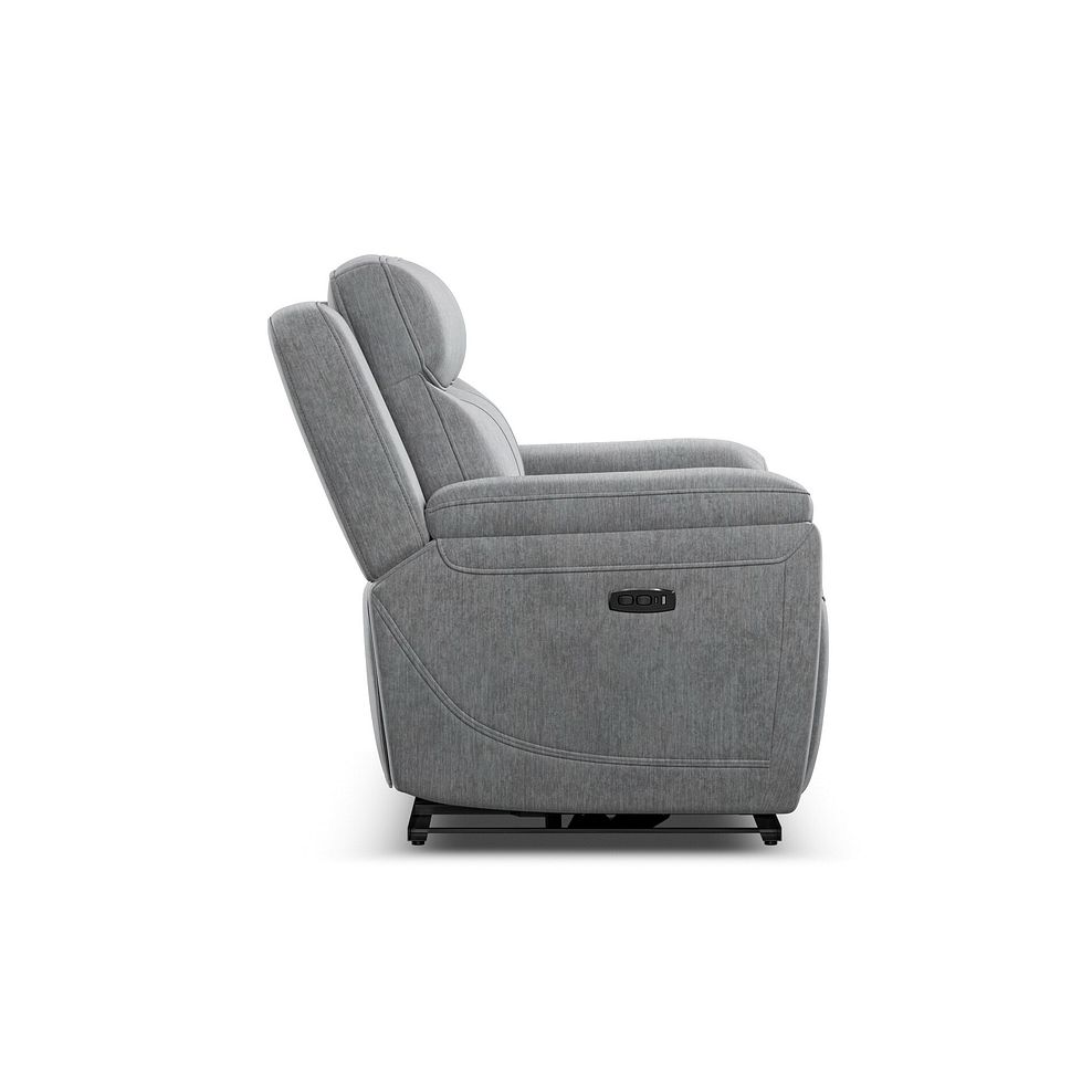 Hadley 2 Seater Electric Recliner Sofa with Power Headrests  in Amigo Granite Fabric 7
