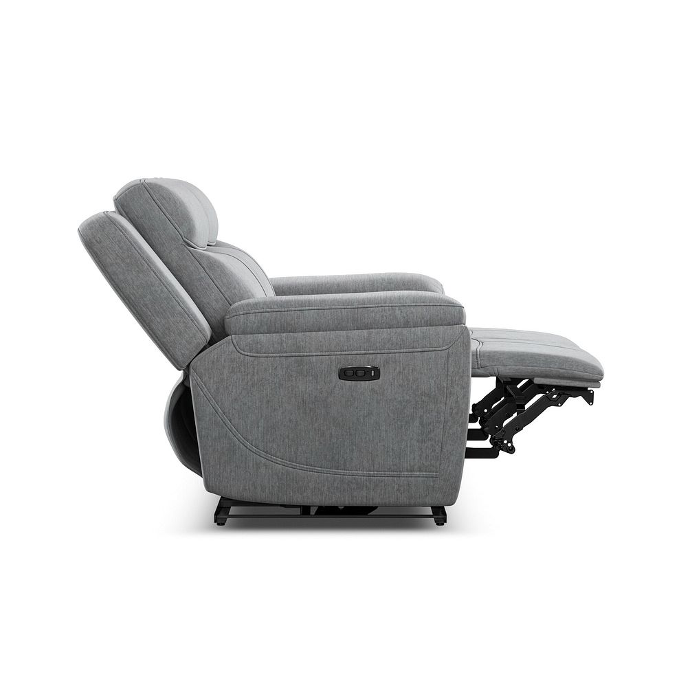 Hadley 2 Seater Electric Recliner Sofa with Power Headrests  in Amigo Granite Fabric 8