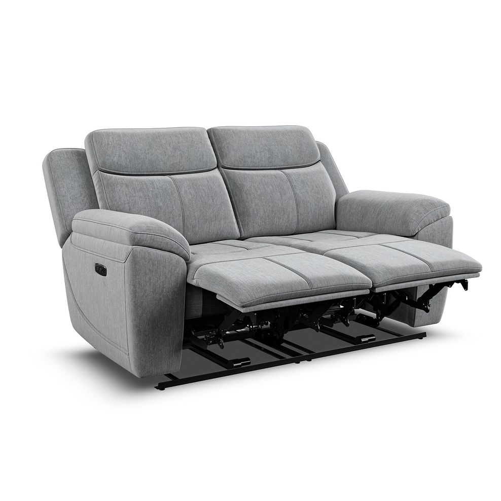 Hadley 2 Seater Electric Recliner Sofa with Power Headrests  in Amigo Granite Fabric 5