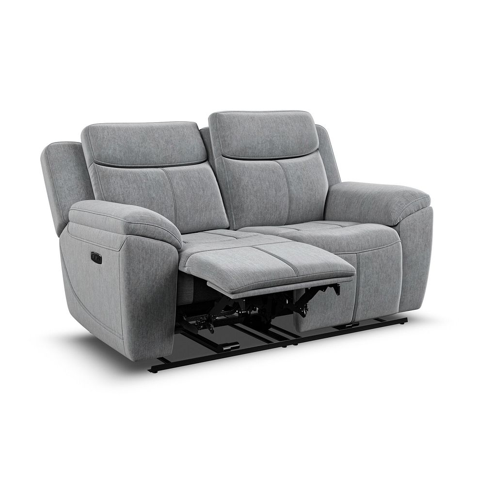 Hadley 2 Seater Electric Recliner Sofa with Power Headrests  in Amigo Granite Fabric 4