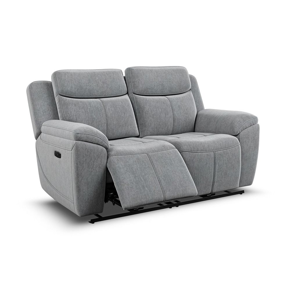 Hadley 2 Seater Electric Recliner Sofa with Power Headrests  in Amigo Granite Fabric 3