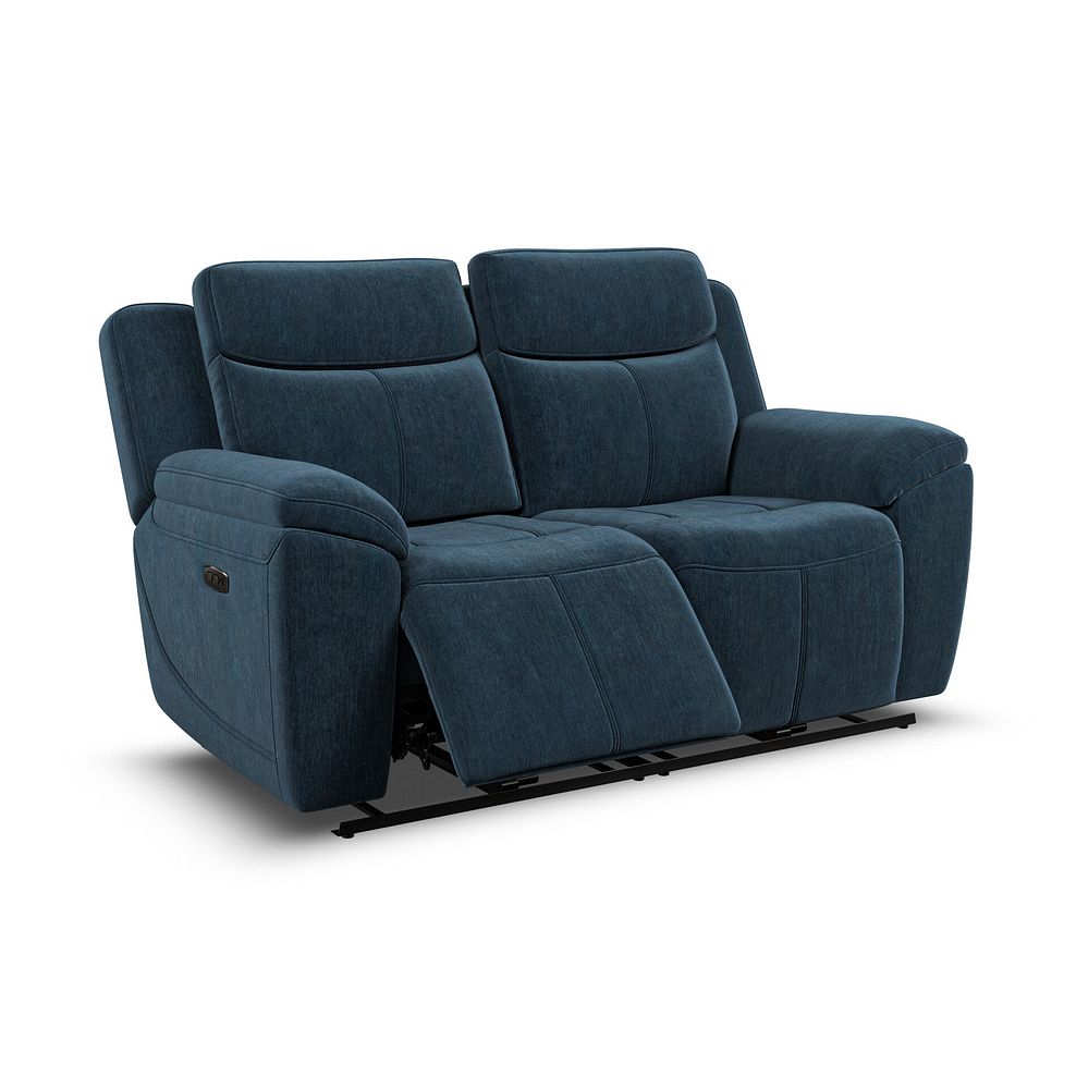 Hadley 2 Seater Electric Recliner Sofa with Power Headrests  in Amigo Navy Fabric 3