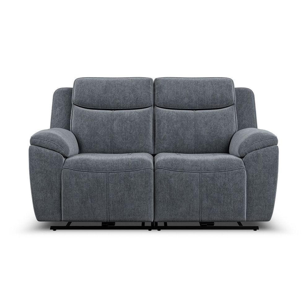 Hadley 2 Seater Electric Recliner With Power Headrest in Amigo Coal Fabric 6