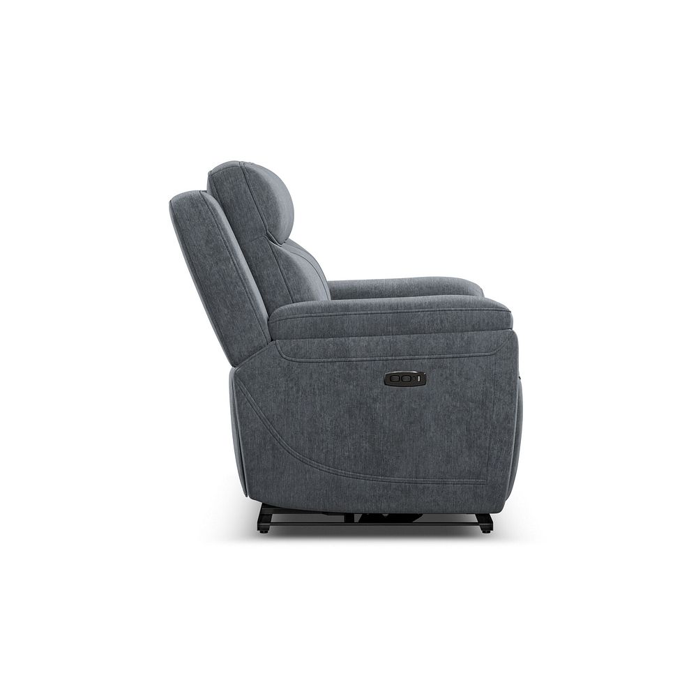 Hadley 2 Seater Electric Recliner With Power Headrest in Amigo Coal Fabric 7