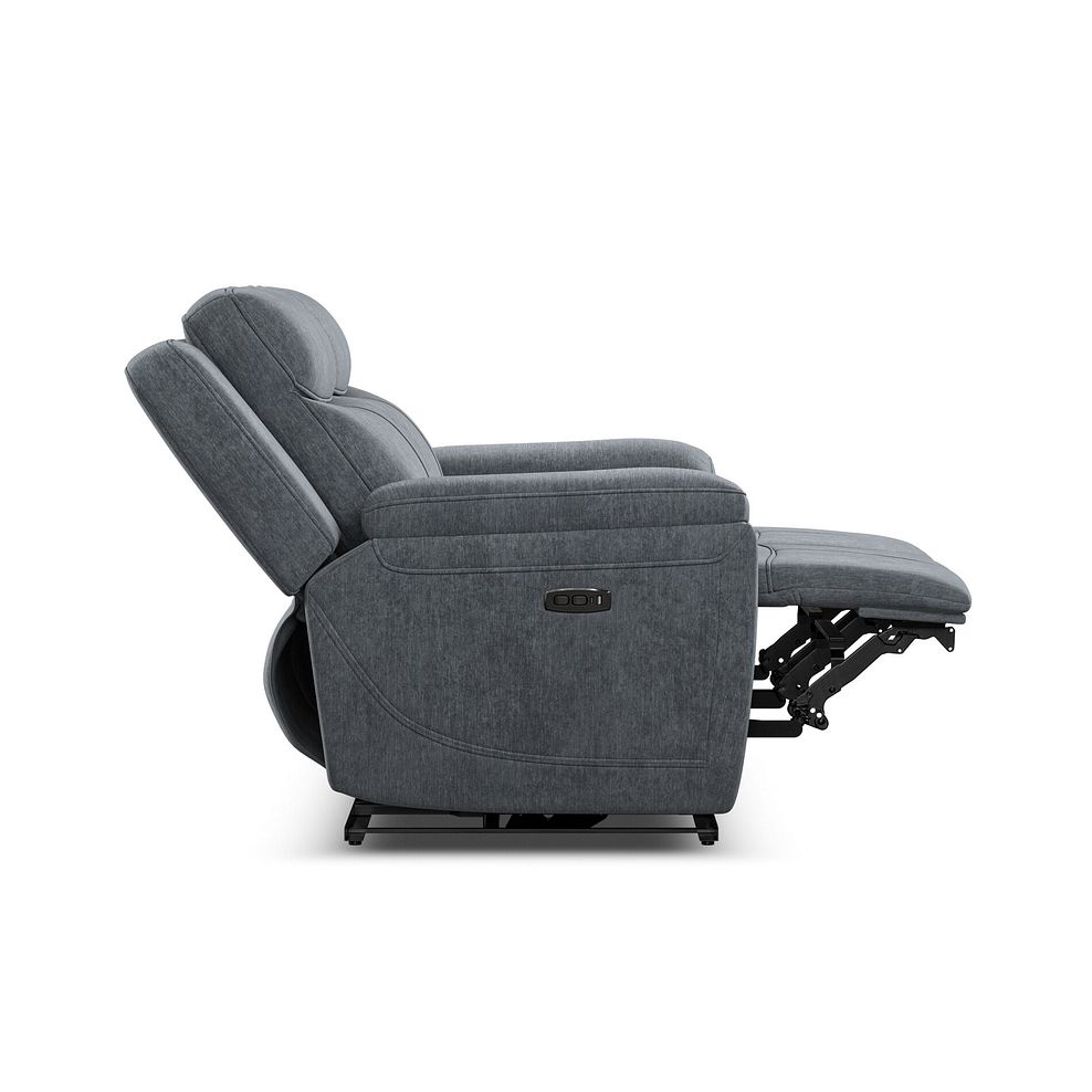 Hadley 2 Seater Electric Recliner With Power Headrest in Amigo Coal Fabric 8