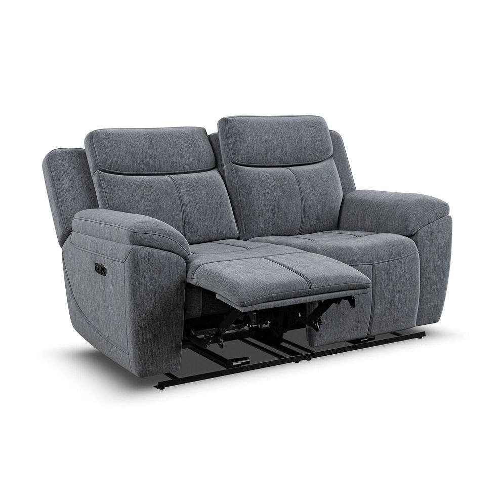 Hadley 2 Seater Electric Recliner With Power Headrest in Amigo Coal Fabric 4