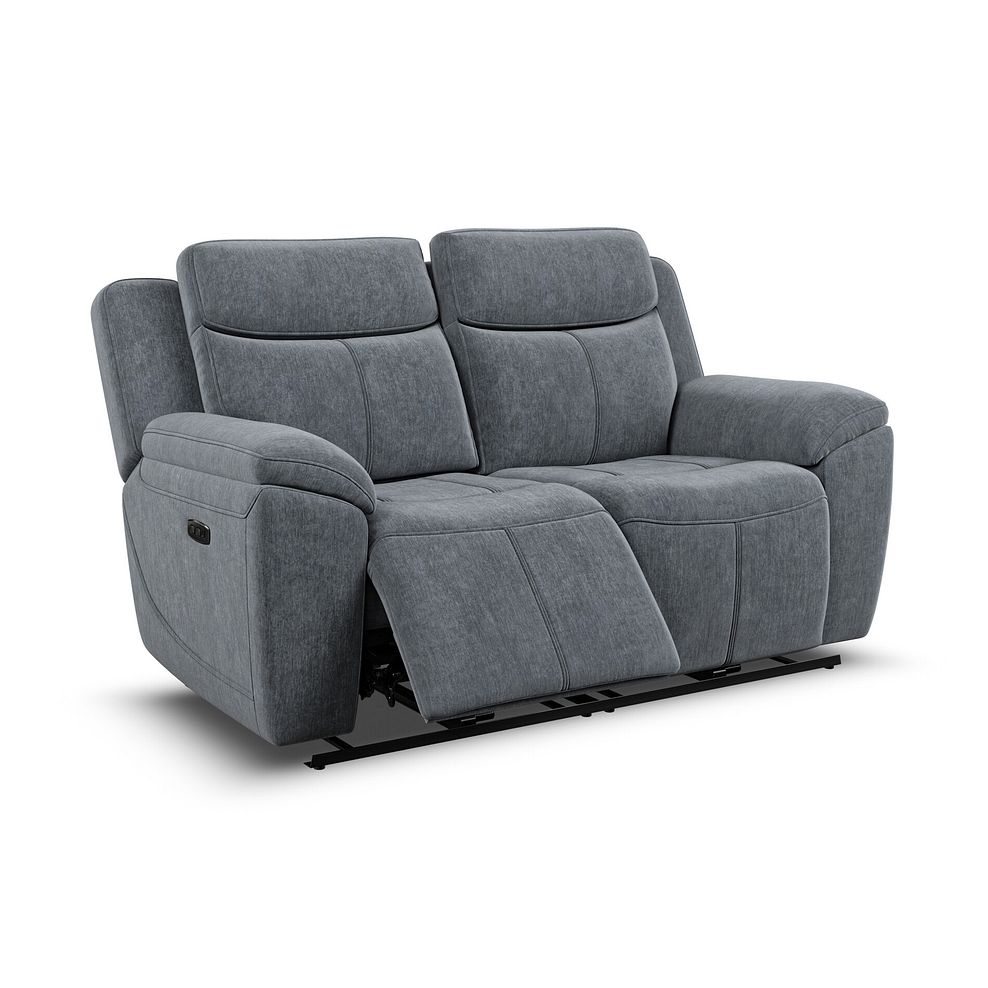 Hadley 2 Seater Electric Recliner With Power Headrest in Amigo Coal Fabric 3