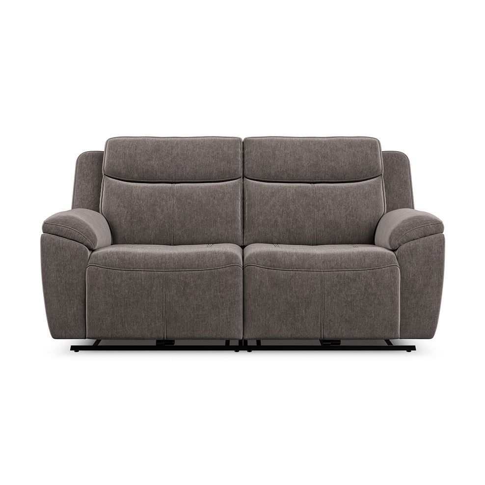 Hadley 3 Seater Electric Recliner Sofa with Power Headrests  in Amigo Cocoa Fabric 6