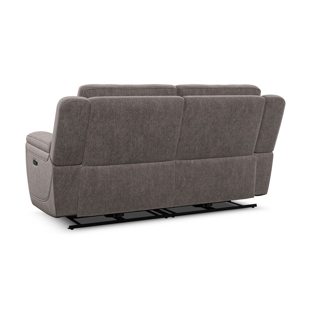 Hadley 3 Seater Electric Recliner Sofa with Power Headrests  in Amigo Cocoa Fabric 9