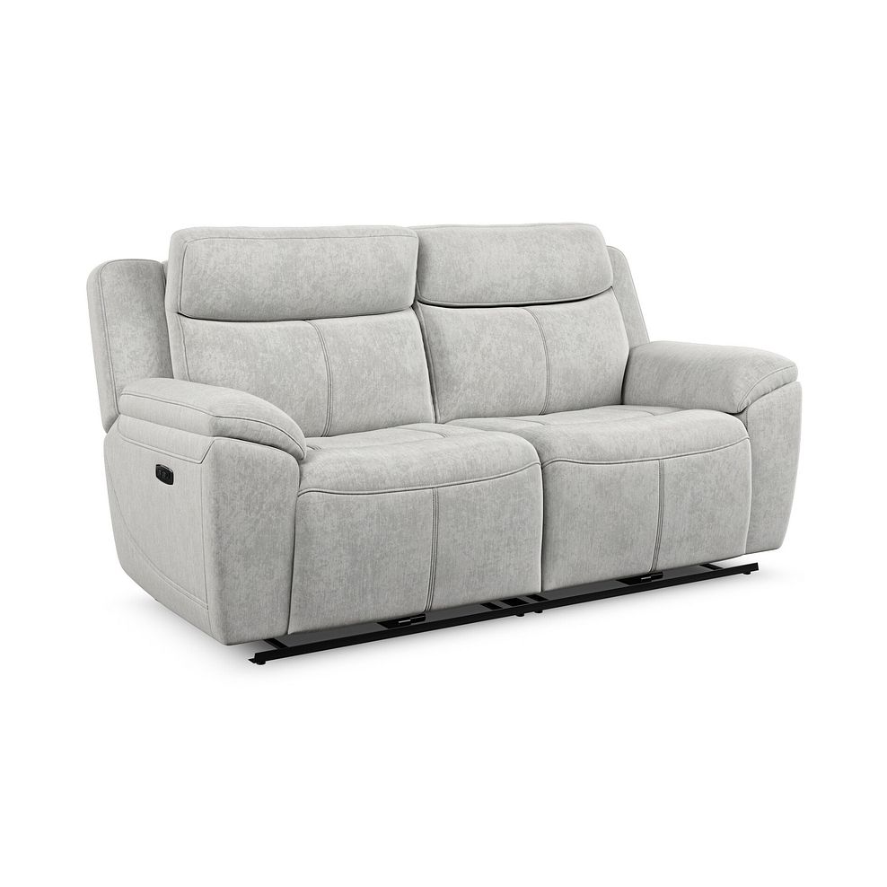 Hadley 3 Seater Electric Recliner Sofa with Power Headrests  in Amigo Dove Fabric 3