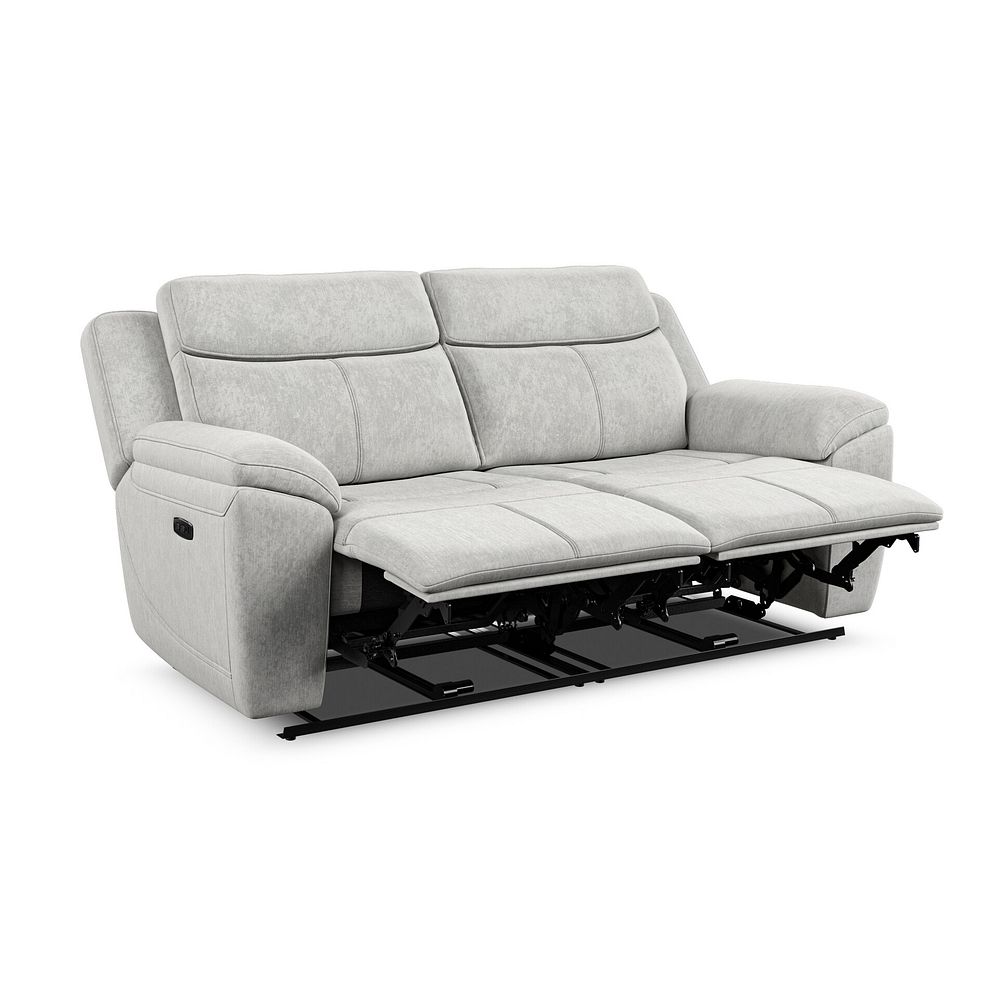 Hadley 3 Seater Electric Recliner Sofa with Power Headrests  in Amigo Dove Fabric 6