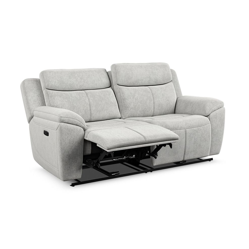 Hadley 3 Seater Electric Recliner Sofa with Power Headrests  in Amigo Dove Fabric 5