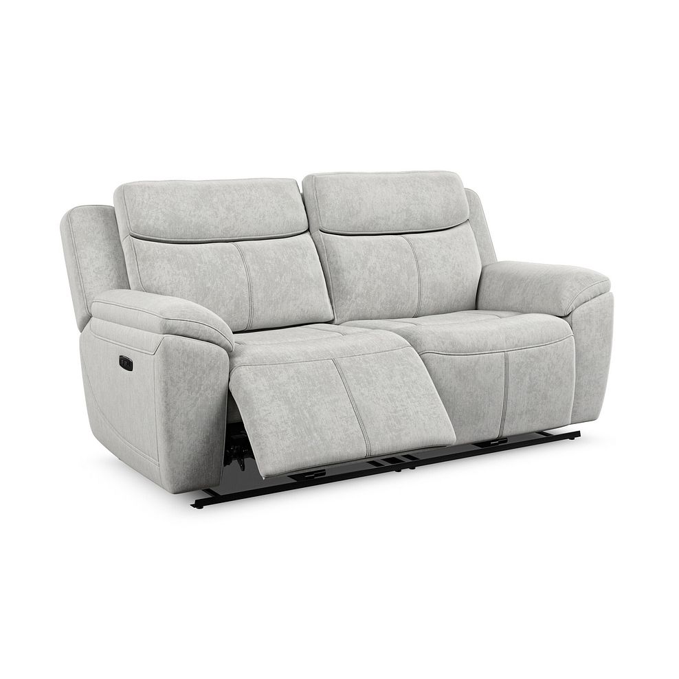 Hadley 3 Seater Electric Recliner Sofa with Power Headrests  in Amigo Dove Fabric 4