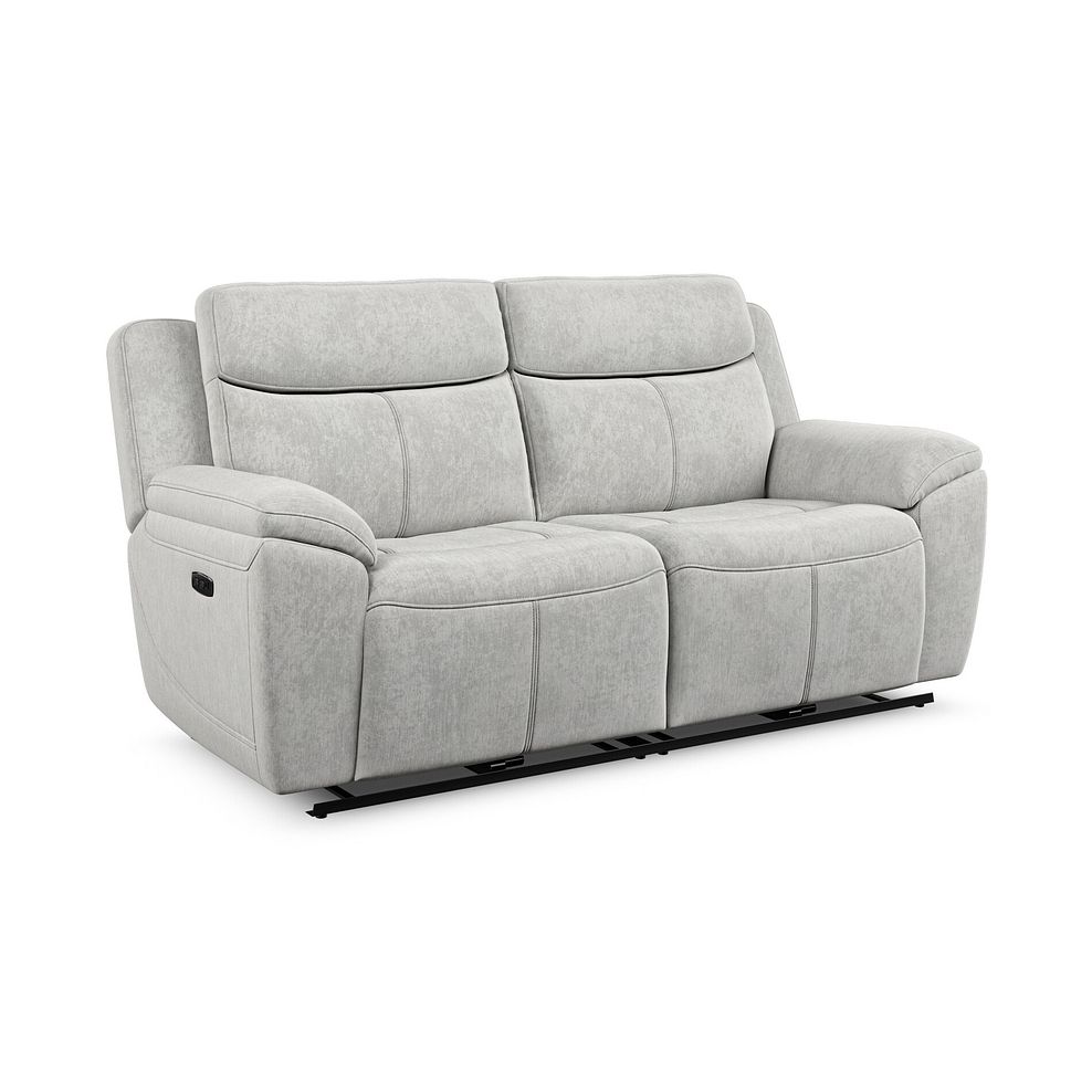 Hadley 3 Seater Electric Recliner Sofa with Power Headrests  in Amigo Dove Fabric 2