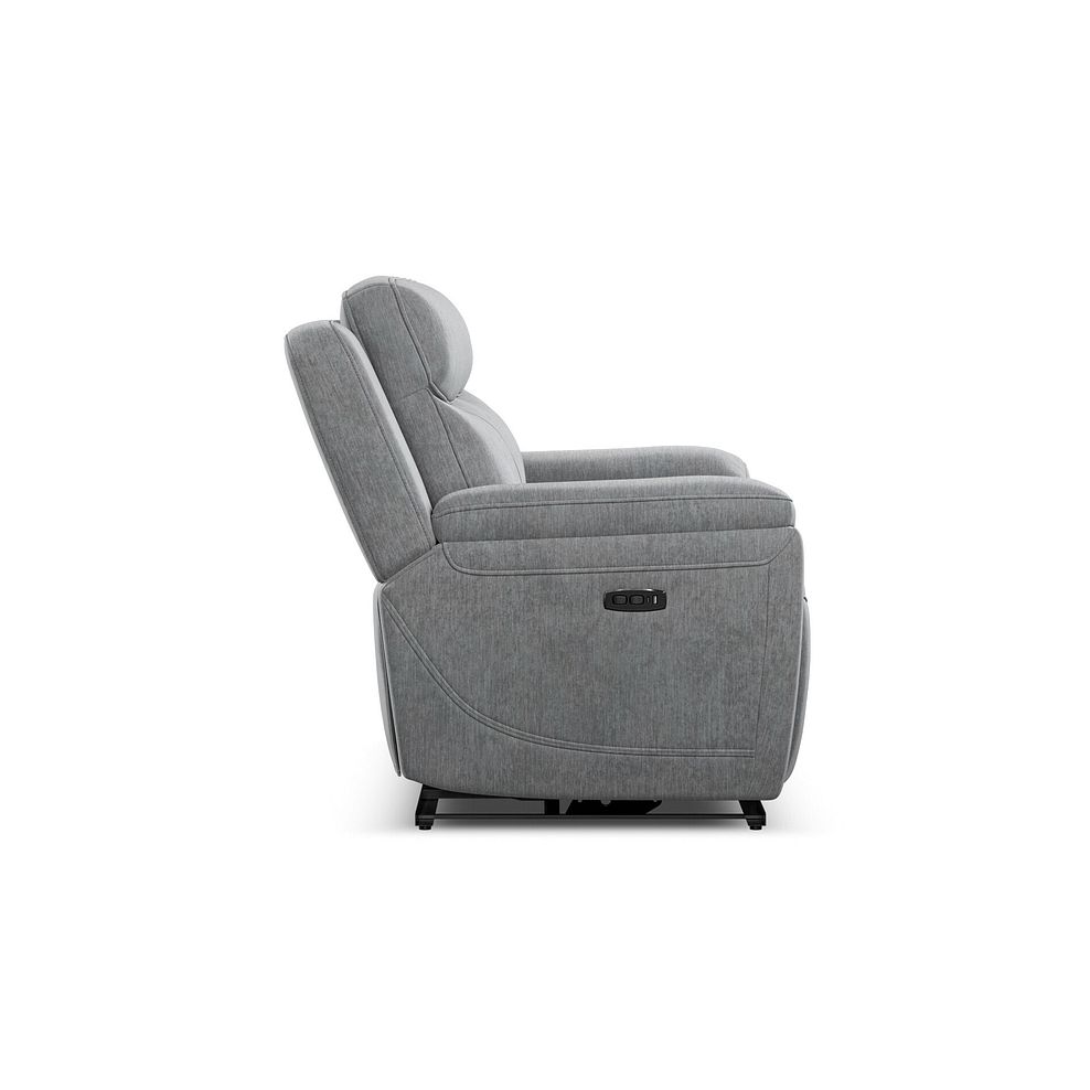 Hadley 3 Seater Electric Recliner Sofa with Power Headrests  in Amigo Granite Fabric 7