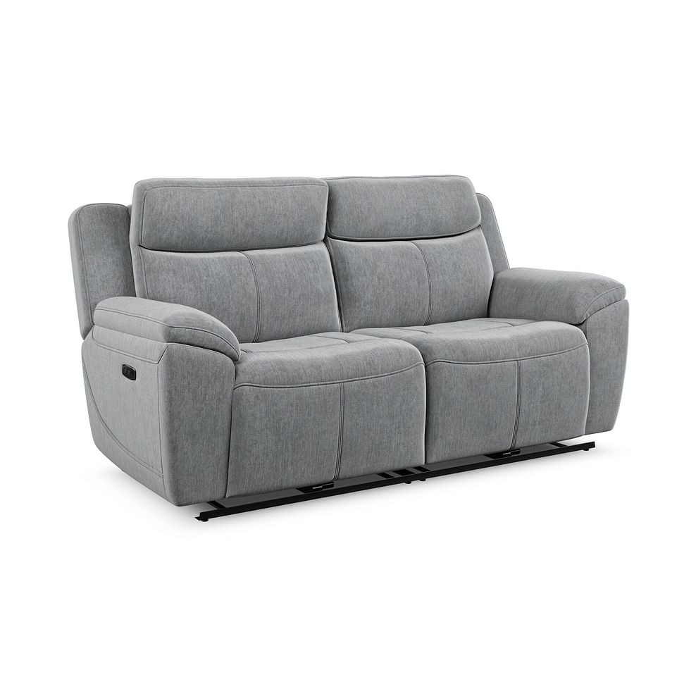 Hadley 3 Seater Electric Recliner Sofa with Power Headrests  in Amigo Granite Fabric 2