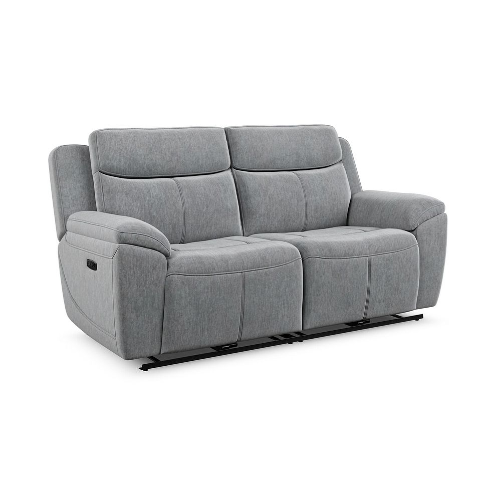Hadley 3 Seater Electric Recliner Sofa with Power Headrests  in Amigo Granite Fabric 1