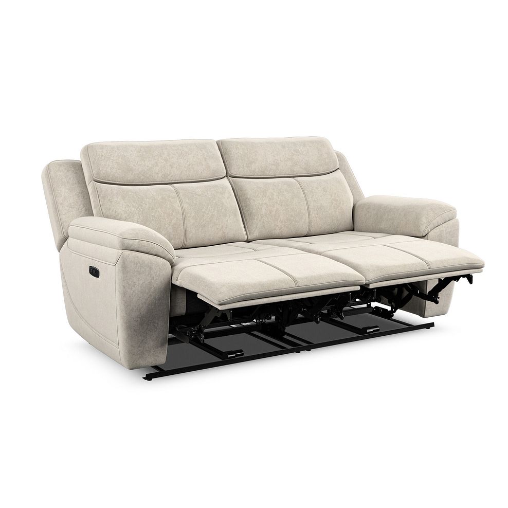 Hadley 3 Seater Electric Recliner Sofa with Power Headrests  in Amigo Linen Fabric 5