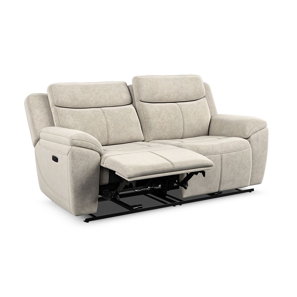 Hadley 3 Seater Electric Recliner Sofa with Power Headrests  in Amigo Linen Fabric 4