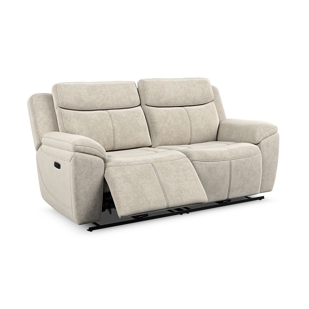Hadley 3 Seater Electric Recliner Sofa with Power Headrests  in Amigo Linen Fabric 3