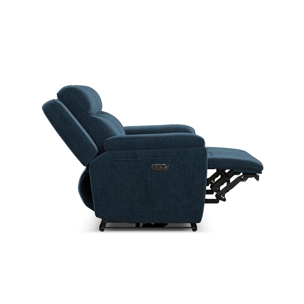 Hadley 3 Seater Electric Recliner Sofa with Power Headrests  in Amigo Navy Fabric 8