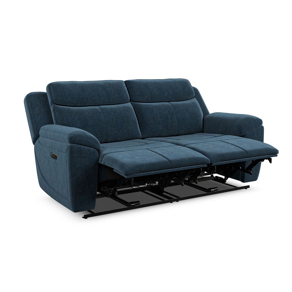 Hadley 3 Seater Electric Recliner Sofa with Power Headrests  in Amigo Navy Fabric 5