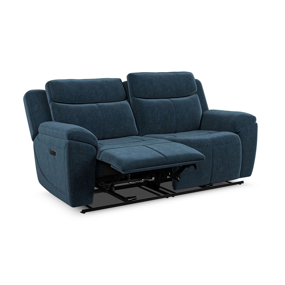 Hadley 3 Seater Electric Recliner Sofa with Power Headrests  in Amigo Navy Fabric 4