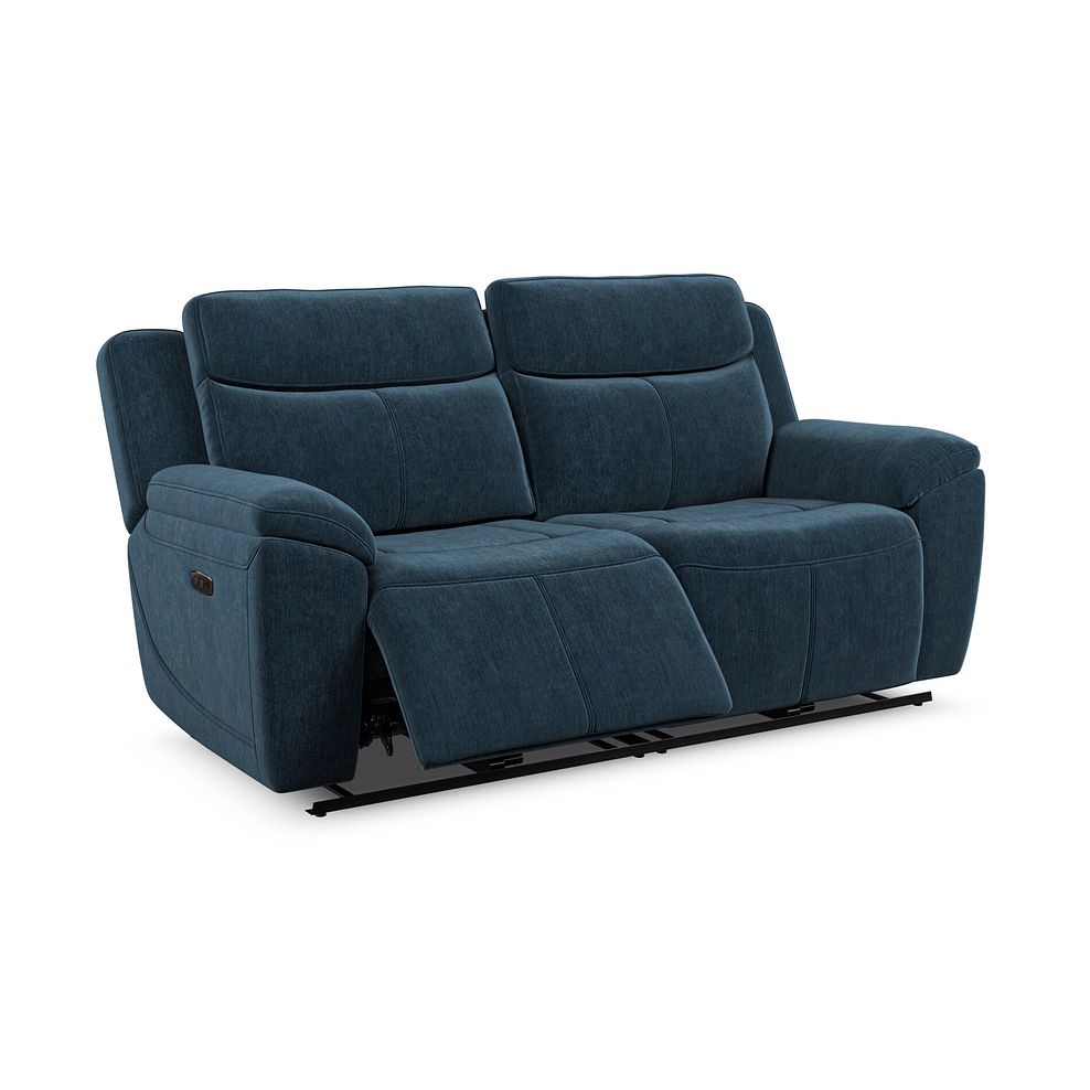 Hadley 3 Seater Electric Recliner Sofa with Power Headrests  in Amigo Navy Fabric 3