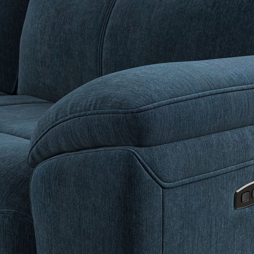 Hadley 3 Seater Electric Recliner Sofa with Power Headrests  in Amigo Navy Fabric 10
