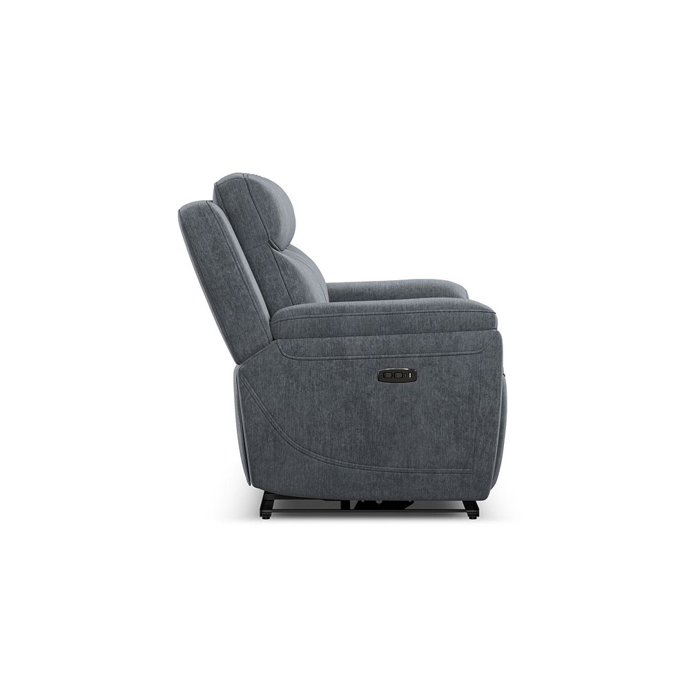 Hadley 3 Seater Electric Recliner With Power Headrest in Amigo Coal Fabric 7