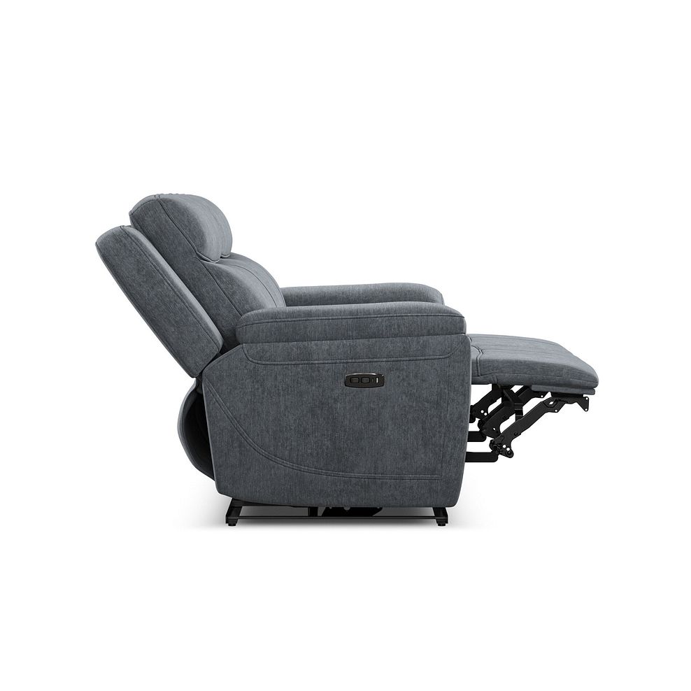 Hadley 3 Seater Electric Recliner With Power Headrest in Amigo Coal Fabric 8
