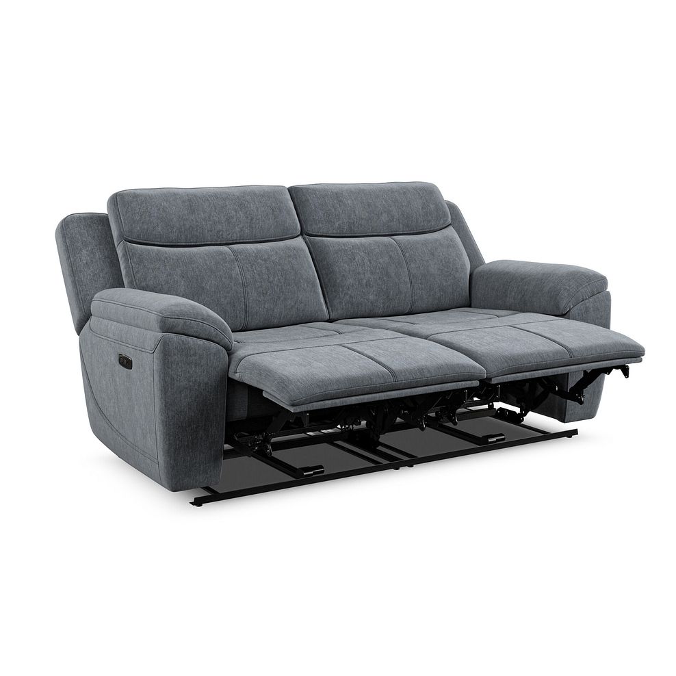 Hadley 3 Seater Electric Recliner With Power Headrest in Amigo Coal Fabric 5
