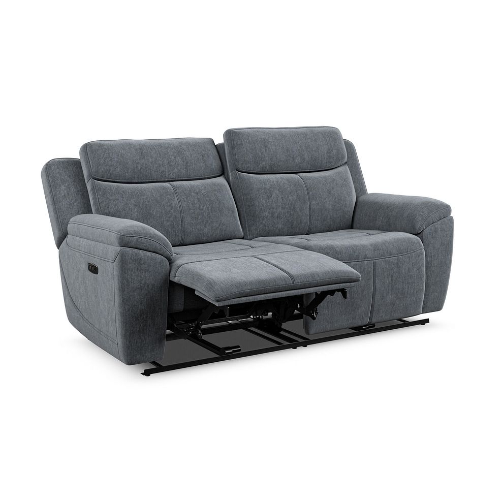 Hadley 3 Seater Electric Recliner With Power Headrest in Amigo Coal Fabric 4