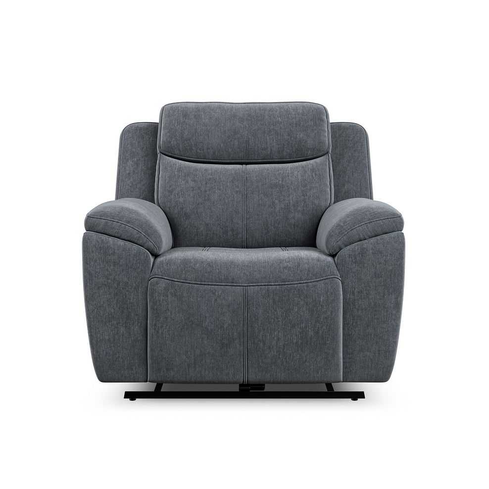 Hadley Electric Recliner Armchair With Power Headrest in Amigo Coal Fabric 4