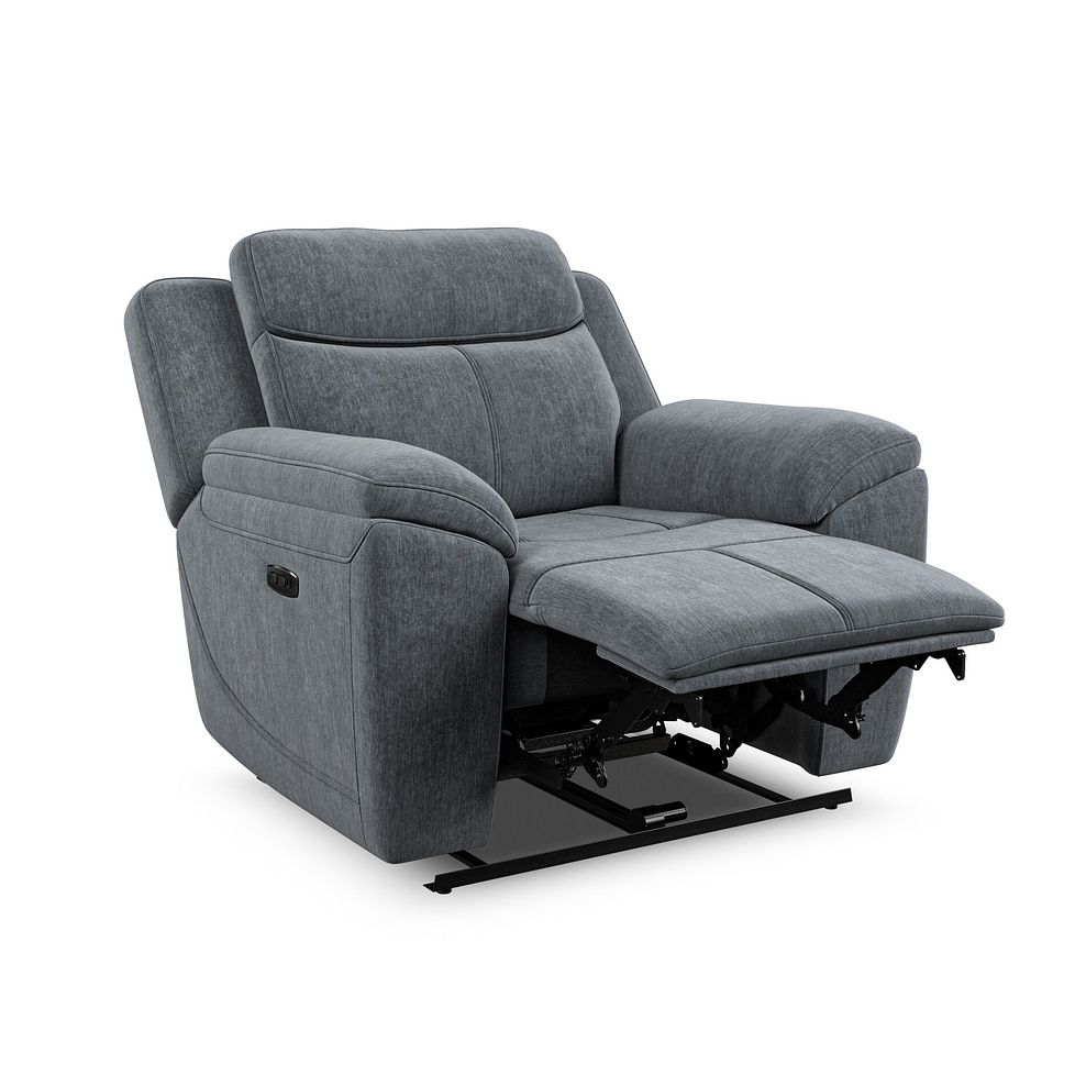 Hadley Electric Recliner Armchair With Power Headrest in Amigo Coal Fabric 3