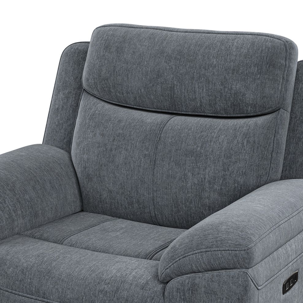 Hadley Electric Recliner Armchair With Power Headrest in Amigo Coal Fabric 9
