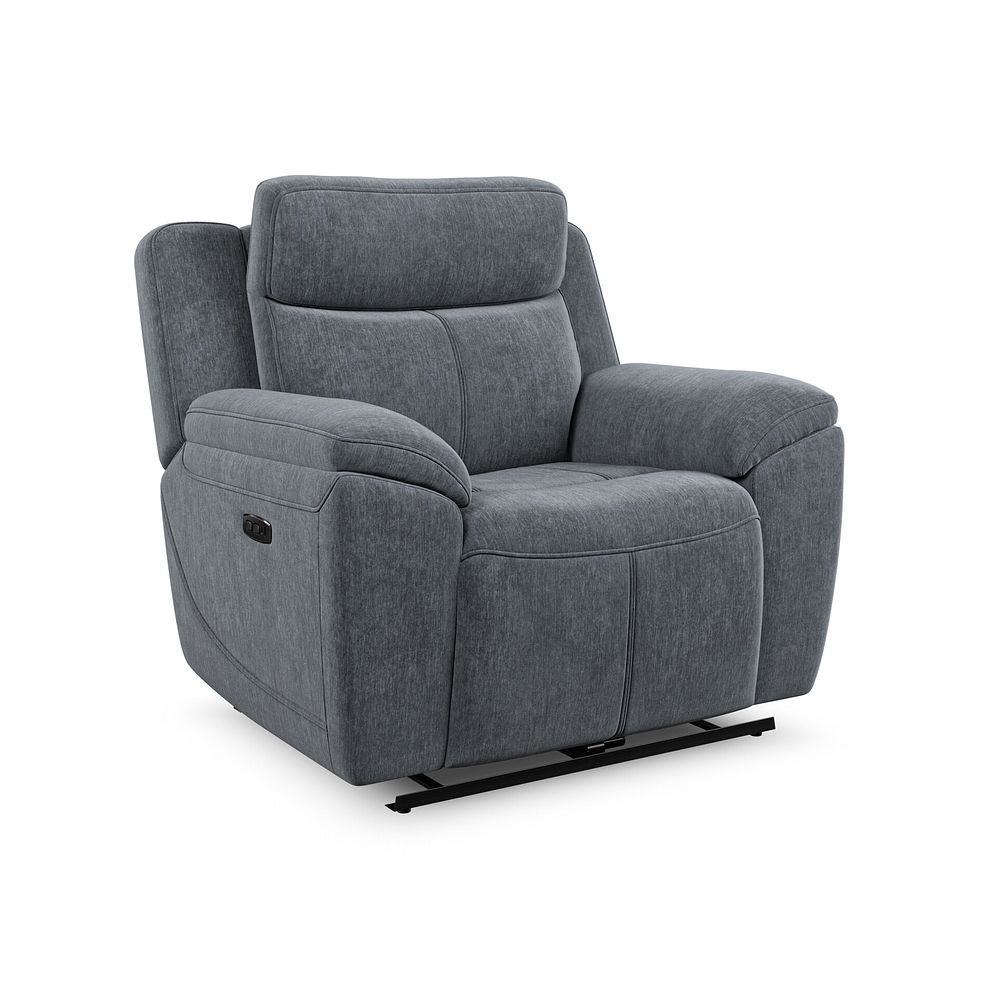 Hadley Electric Recliner Armchair With Power Headrest in Amigo Coal Fabric 2