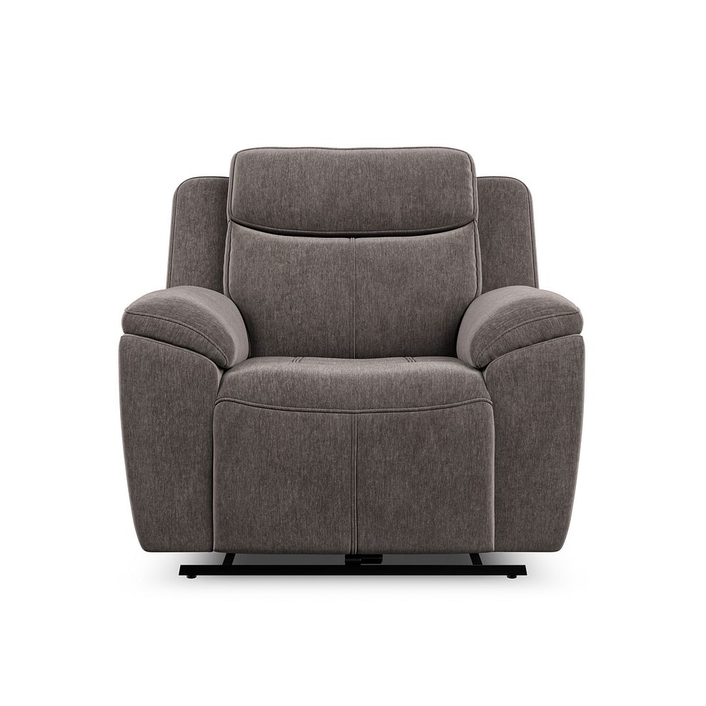 Hadley Electric Recliner Armchair with Power Headrest  in Amigo Cocoa Fabric 5