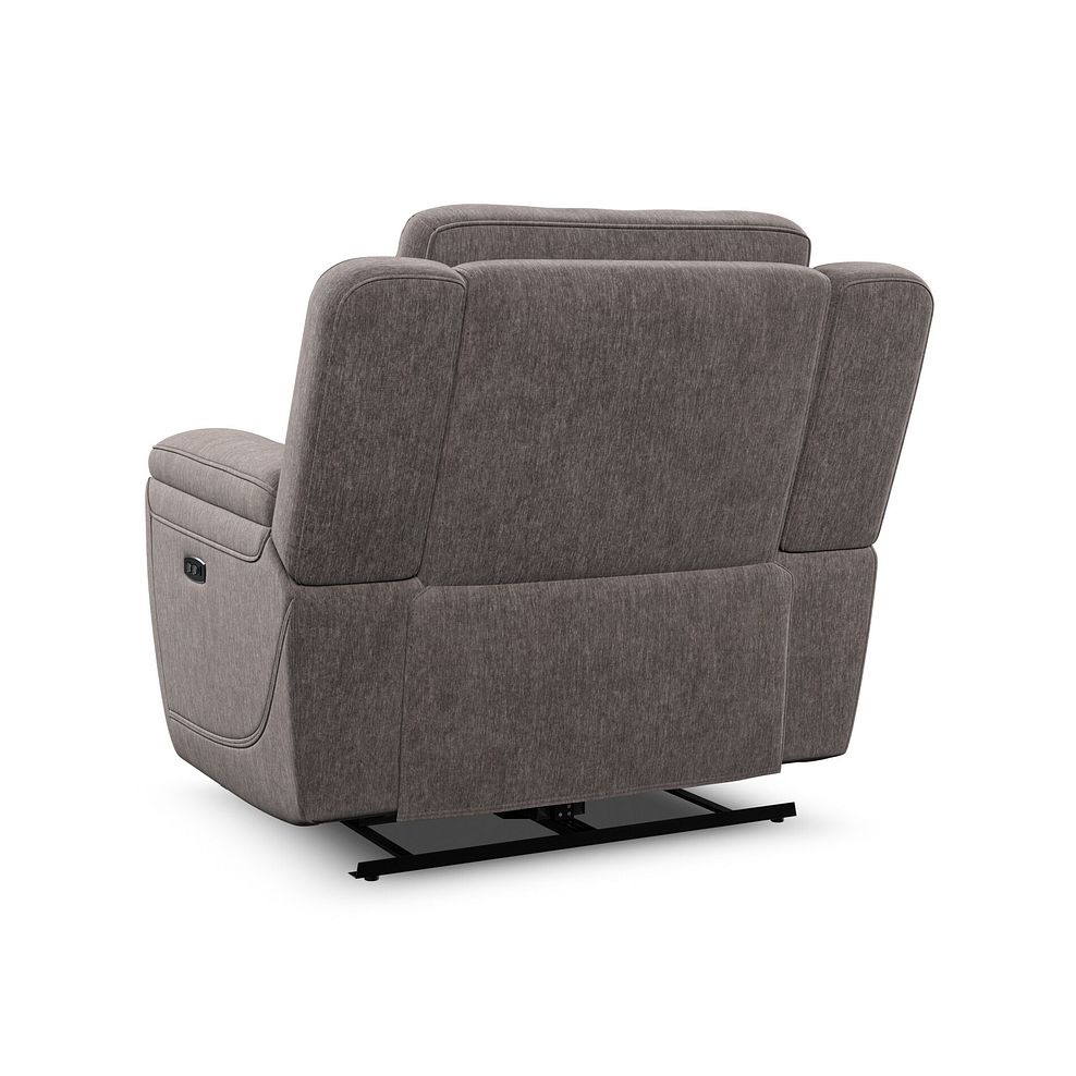 Hadley Electric Recliner Armchair with Power Headrest  in Amigo Cocoa Fabric 8