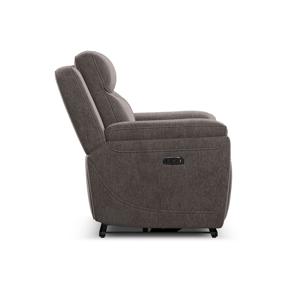 Hadley Electric Recliner Armchair with Power Headrest  in Amigo Cocoa Fabric 6