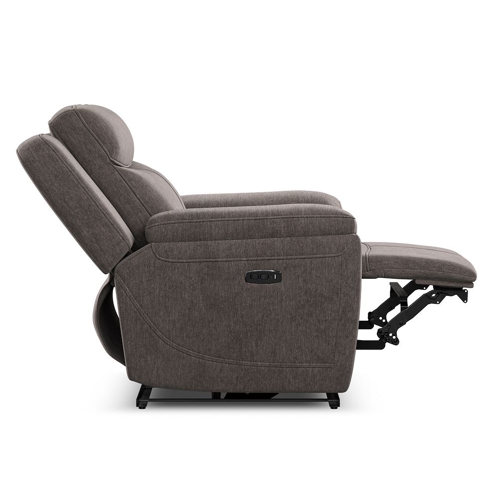 Hadley Electric Recliner Armchair with Power Headrest  in Amigo Cocoa Fabric 7