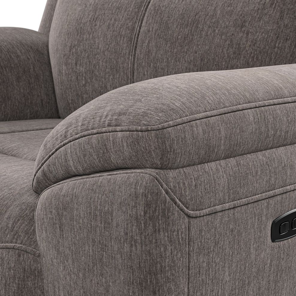 Hadley Electric Recliner Armchair with Power Headrest  in Amigo Cocoa Fabric 9