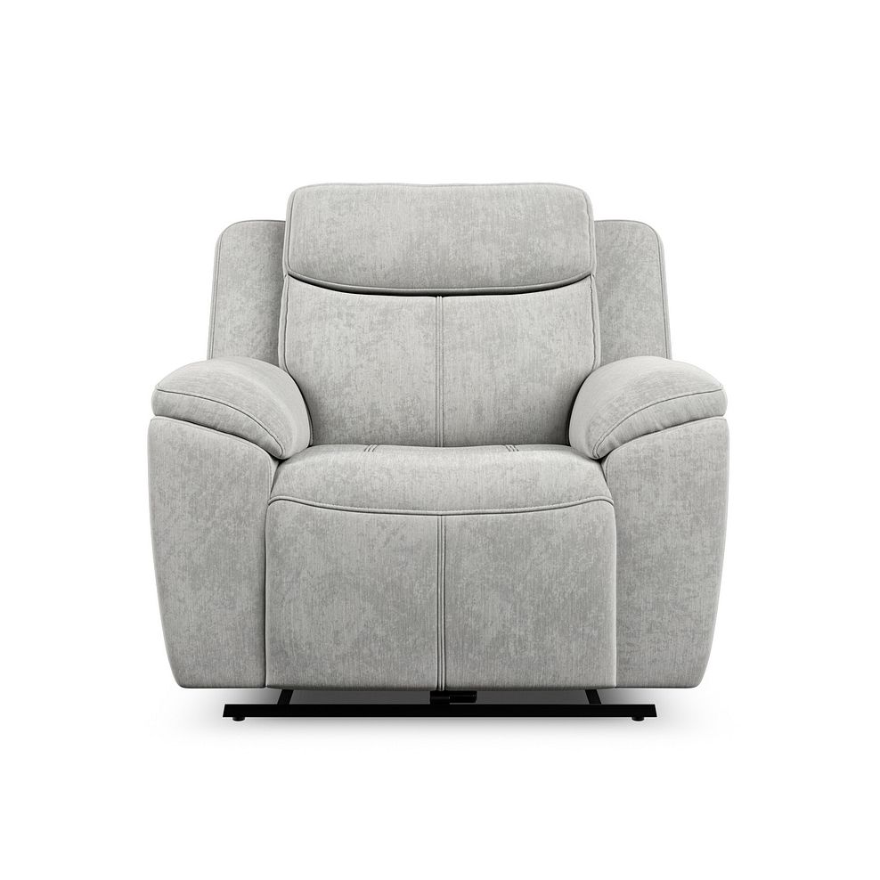 Hadley Electric Recliner Armchair with Power Headrest  in Amigo Dove Fabric 5