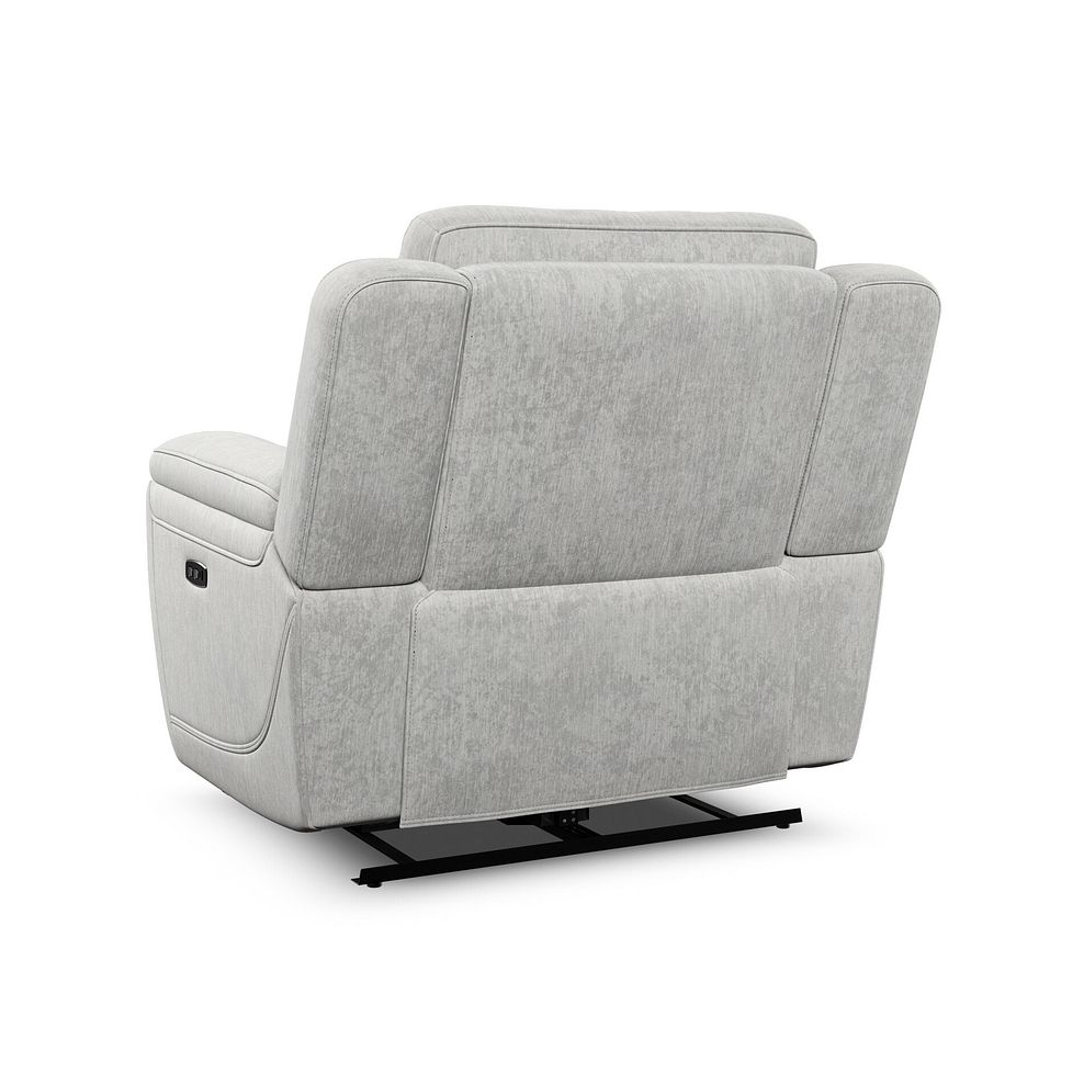 Hadley Electric Recliner Armchair with Power Headrest  in Amigo Dove Fabric 8